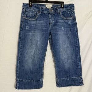 Maurices Blue Cropped Capri Women's Jeans Distressed Size 13/14